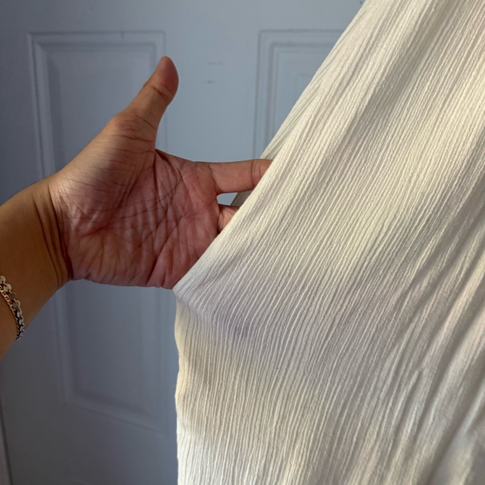 VOLOSHIN off white gauze cotton kimono cover up long sleeve jacket - Picture 3 of 6